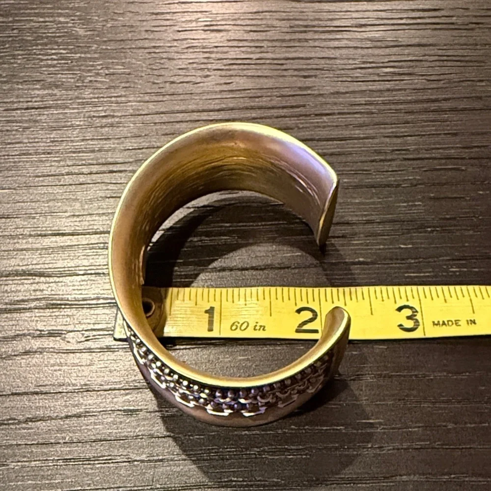 Chico's Women’s Gold and Silver Chain Cuff Bracelet with Accent Details